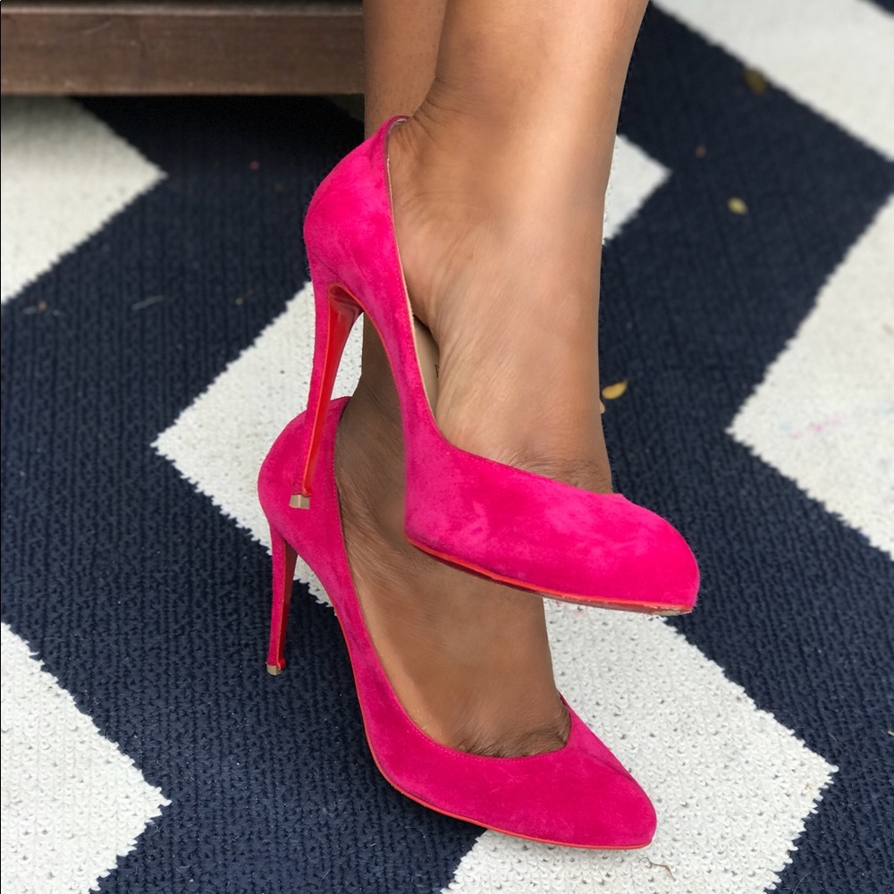Christian Louboutin Breche 100 suede pumps